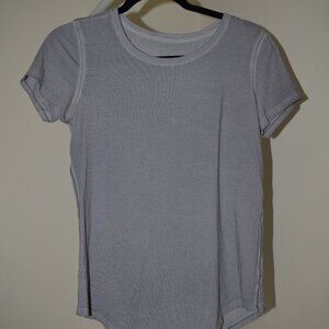 Lululemon Light Grey Love Curved-Hem Crewneck T-Shirt - Size 4